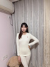 Teenie Weenie小熊【軟綿綿】秋衣秋褲保暖內衣女士純棉抗靜電男士情侶套裝 月光白 【輕薄款-女款-空氣層鎖溫】 M 曬單實(shí)拍圖
