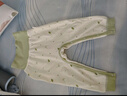 婧麒（JOYNCLEON）新生嬰兒衣服純棉秋款初生男女寶寶春秋睡衣分體打底內衣套裝 蒲公英綠色 【高腰款】 73 cm 曬單實(shí)拍圖