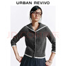 UR2025秋季新款女裝拼接蕾絲蝴蝶結(jié)紐扣針織開(kāi)衫UYY950143# 冷灰 M 曬單實(shí)拍圖