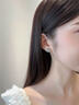 金店同款999純銀耳環(huán)2025年新款輕奢感氣質(zhì)大氣耳飾女士 【珍貴寶石】 禮盒：永生真花 曬單實(shí)拍圖
