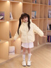 英氏（YEEHOO）兒童羽絨服女童鵝絨服冬季輕薄連帽衣服三防面料保暖女孩冬裝童裝 暖暖糯糯-淺黃 90 曬單實(shí)拍圖