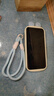 巴蒂尼 卡通哆啦A夢適用蘋果15手機殼iPhone14promax全包防摔13pro硅膠12趣味帶掛繩手腕11可愛 藍邊單只藍胖子星星+淺藍色長繩 iPhone 13 曬單實拍圖