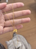 周六福葫蘆黃金項鏈女足金貓眼福祿吊墜計價A0615184 約4.78g生日禮物 曬單實拍圖