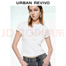UR2025春季新款女裝時(shí)尚休閑釘珠飾修身圓領(lǐng)短袖T恤UYV450052 曬單實(shí)拍圖