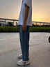 【肥仔240斤超大碼5XL】牛仔褲男士直筒寬松夏季新款大碼潮流男裝九分褲胖子褲子潮胖子 牛仔藍 3XL 160斤至180斤可穿 曬單實(shí)拍圖