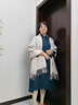 恒源祥100%純羊毛披肩女士秋冬保暖加厚外搭女生圍巾兩用送媽媽生日禮物 曬單實拍圖