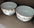 賀川屋陶瓷碗日式釉下彩6英寸面碗家用飯碗套裝 4只裝 蘭亭序 曬單實(shí)拍圖