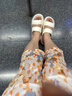 凡小如eva涼鞋女款沙灘鞋厚底懶人一腳蹬可外穿涼拖鞋踩屎感2025爆款 米白色 38-39 （建議36-37腳） 曬單實(shí)拍圖