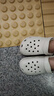 名創(chuàng)優(yōu)品（MINISO）洞洞鞋女男夏季外穿沙灘涼鞋防滑厚底踩屎感包頭涼拖鞋骨白38-39 曬單實(shí)拍圖