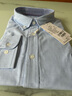 U.S. POLO ASSN.襯衫男春秋長(cháng)袖白色休閑工裝外套高端免燙抗皺寬松藍色男士襯衣 曬單實(shí)拍圖