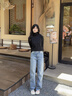 Calvin KleinJeans【復刻90系列】25春夏女士ck淺色復古直筒牛仔褲47B908G W99-牛仔淺藍 26 曬單實(shí)拍圖