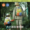 UEK幼兒園兒童男女童書(shū)包親子包寶寶戶(hù)外出行萌寵雙肩背包草莓粉大號 曬單實(shí)拍圖