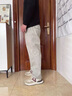 啄木鳥(niǎo)爸爸褲子秋寬松直筒彈力松緊腰休閑長(cháng)褲春秋款中老年高腰純棉男褲 卡其灰【升級款】 XL 建議體重150-165斤 曬單實(shí)拍圖