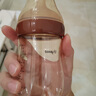 世喜新生兒防脹氣奶瓶3-7個月玻璃嬰兒仿母乳奶嘴240ml 曬單實拍圖