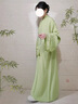 漢服中國(guó)風(fēng)直裾全套女古裝衣服古風(fēng)舞蹈改良裙子魏晉風(fēng)大袖衫套裝 綠色大袖衫 S 曬單實(shí)拍圖