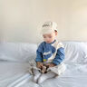 G.DUCKKIDS男童春裝小童嬰兒套裝嬰幼兒分體兩件套春秋一歲兒童寶寶開(kāi)春衣服 大象套裝淺藍色（春秋款） 100 適合身高90-95cm 曬單實(shí)拍圖