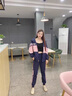 WASSUP JOYZON品牌運(yùn)動(dòng)套裝女寬松顯瘦春秋款學(xué)生休閑大碼加絨外套跑步服兩件套 粉藍(lán)色（春秋款兩件套） S（建議75-90斤） 曬單實(shí)拍圖