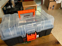 拓為（Tactix）三層折疊工具箱美術(shù)收納箱電工零配件透明手提盒家用320309 曬單實(shí)拍圖
