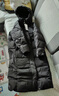 雪中飛女士羽絨服長(cháng)款冬季加厚過(guò)膝保暖美拉德連帽休閑百搭潮流羽絨外套 寶石黑 M (160) 曬單實(shí)拍圖