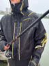 風(fēng)獵者釣魚(yú)沖鋒衣硬殼3L壓膠防水防風(fēng)透氣三合一海釣磯釣套裝男款 黑色海磯悍甲沖鋒衣褲套裝（不含內膽） M 曬單實(shí)拍圖