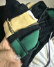 卡賓（CABBEEN）【柔軟彈力】潮牌拼接刺繡休閑短褲男2024夏季新款寬松五分褲 煤黑色01 2XL /54/185 曬單實(shí)拍圖