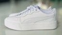 彪馬（PUMA）【小白鞋】增高厚底網(wǎng)球風(fēng)板鞋女復古休閑鞋 SKYE 374764  白-白-銀色-淺灰 01 37 曬單實(shí)拍圖