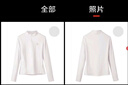 駱駝（CAMEL）長袖速干T恤女跑步健身立領(lǐng)運動上衣 J25CA8L6004 暖白 M 曬單實拍圖