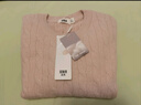 森馬（Semir）森柔毛衫|商場(chǎng)同款毛衣女圓領(lǐng)純色2024冬季絞花上衣101724107014 曬單實(shí)拍圖