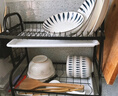 京嚴碗碟收納架瀝水碗架廚房置物架碗具收納架多功能臺置式儲物神器 曬單實(shí)拍圖