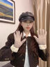 南極人羊毛手套女士冬季保暖觸屏手套加絨開(kāi)車(chē)騎車(chē)騎行防風(fēng)寒棉手套可愛(ài)卡其色均碼 曬單實(shí)拍圖