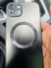奶小鴨 【AG磨砂】適用蘋(píng)果14手機殼 iphone14保護套magsafe磁吸充電超薄磨砂全包防摔男女款 石墨黑 曬單實(shí)拍圖