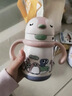 babycare小企鵝兒童保溫杯嬰幼兒寶寶保溫奶瓶水壺學(xué)飲直飲吸管杯兒童水杯 贈(zèng)直通吸嘴- 把手款萊莎粉 300ml 曬單實(shí)拍圖