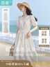 茵曼法式度假小個(gè)子連衣裙2025夏女裝新款白色中長(cháng)裙子 悠蘭杏  M 曬單實(shí)拍圖