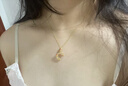 央創(chuàng)時(shí)尚中國(guó)黃金錦鯉項(xiàng)鏈女款平安扣玉吊墜女士生日禮物女生女友老婆S925 曬單實(shí)拍圖