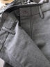 皮爾卡丹（pierre cardin）休閑褲男士秋冬季商務(wù)加厚格子小西褲韓版修身直筒彈力長(cháng)褲子男 6506黑灰(春秋款) 33 曬單實(shí)拍圖