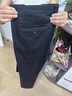 JEEP吉普天絲棉春秋季新款男士休閑褲直筒寬松商務(wù)西裝褲中年爸爸褲子 6223黑藍色 【春秋款】 32 曬單實(shí)拍圖