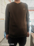 啄木鳥(niǎo)高檔長(cháng)袖t恤男士冬季加絨加厚純棉衛衣純色休閑保暖上衣潮T 咖色【加厚款】 加絨 175/XL 135-150斤 曬單實(shí)拍圖