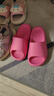 樸西新款EVA女男童涼拖鞋可愛(ài)軟底舒適涼拖鞋居家防滑孩子兒童拖鞋 樹(shù)莓紅 【親子款】 28-29 (190mm) 曬單實(shí)拍圖