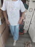 迪士尼（Disney）女童夏季短袖套裝新款蛋仔派對中大童短恤冰絲長(cháng)褲洋氣玉桂狗夏裝 A211白短袖+A989紫冰絲長(cháng)褲 110 尺碼 曬單實(shí)拍圖