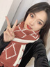 viney圍巾女秋冬季2025新款保暖圍脖針織加厚圍巾披肩生日禮物送女友 紅配米-高端禮盒裝 曬單實(shí)拍圖