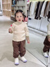 幼歌（YOUGE）嬰幼兒冬季新款純棉柔軟半高領(lǐng)毛衣寶寶親膚保暖上衣潮 淺杏 90 cm 曬單實(shí)拍圖