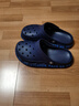 果洛菲男士洞洞鞋夏季個(gè)性防滑沙灘鞋潮流軟底涼拖鞋室外包頭涼鞋深藍41 曬單實(shí)拍圖