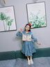 奧特曼童裝女童連衣裙秋裝2025新款洋氣兒童裙子中大童春秋牛仔裙兩件套 馬甲+牛仔連衣裙 120 建議110-120cm6-7歲 曬單實(shí)拍圖