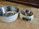 KimPets狗盆狗碗不銹鋼懸浮水碗狗狗喝水不濕嘴狗食盆狗狗水碗狗狗飲水器 珍珠白(小號1000ml) 曬單實(shí)拍圖