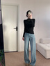 Teenie Weenie小熊女裝毛針織衫2025秋季新款簡約時(shí)尚半高領(lǐng)打底衫 黑色 S 曬單實(shí)拍圖
