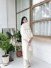 艾萊依【宋佳同款】鵝絨服女2025新款氣質(zhì)風衣羽絨服可脫卸圍巾長款外套 乳灰米-升級款 S 【建議110-130斤】155 曬單實拍圖