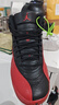 耐克（NIKE）Jordan Air Jordan 12 AJ12黑紅男款百搭防滑耐磨百搭高幫籃球鞋 CT8013-002黑紅 44 (280mm) 曬單實(shí)拍圖
