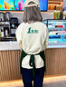 雷薩狼秋季餐飲工作服定制印LOGO長(cháng)袖翻領(lǐng)衛衣奶茶店快餐服務(wù)員外套工裝 米白拼綠色【A款拼色帶扣】 XL 曬單實(shí)拍圖
