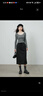 紅袖（hopeshow）超好看百搭半身裙2025冬季新款女裝系帶松緊腰顯瘦直筒氣質(zhì)中長(cháng)裙 黑灰090 L 曬單實(shí)拍圖
