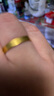 中國(guó)黃金（CHINA GOLD）無(wú)事黃金戒指男女士寬面古法足金素圈指環(huán)手飾教師節(jié)禮物送老婆 素圈無(wú)事戒指 圈號(hào)20【中金禮盒】 約1g 曬單實(shí)拍圖